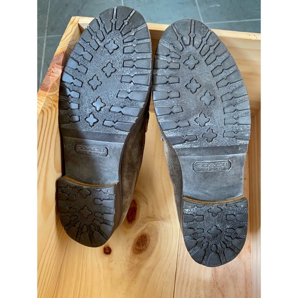 Coach Sage Green Suede Loafers Size 7 - Picture 8 of 9